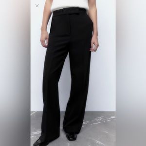 Zara black straight trousers pants